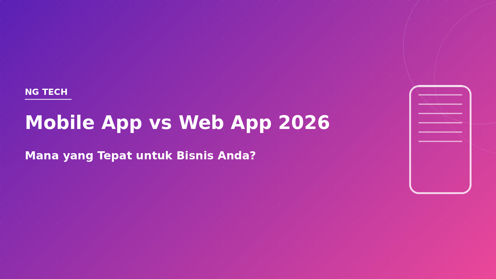 Mobile App vs Web App 2026: Mana yang Tepat untuk Bisnis Anda?